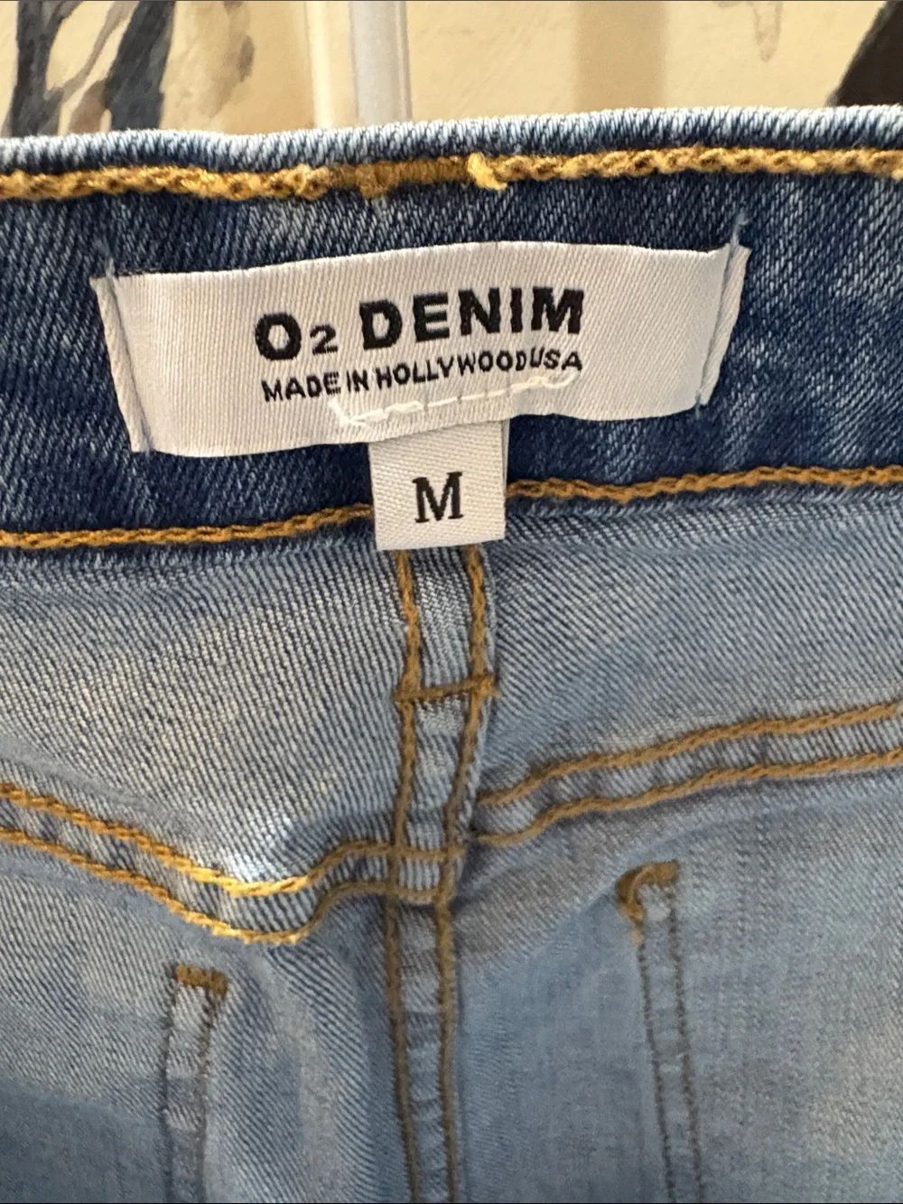 Classic Blue Denim Mini Skirt with Raw Hem